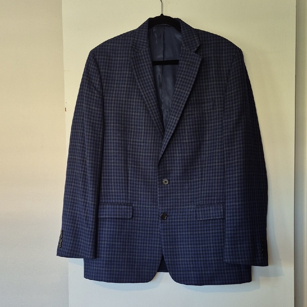Ralph Lauren Navy Checkered Blazer